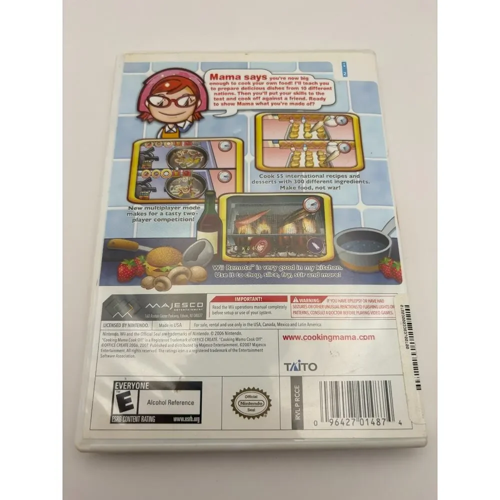 Cooking Mama: Cook Off CIB W/ Manual (Nintendo Wii, 2007) Tested & Working